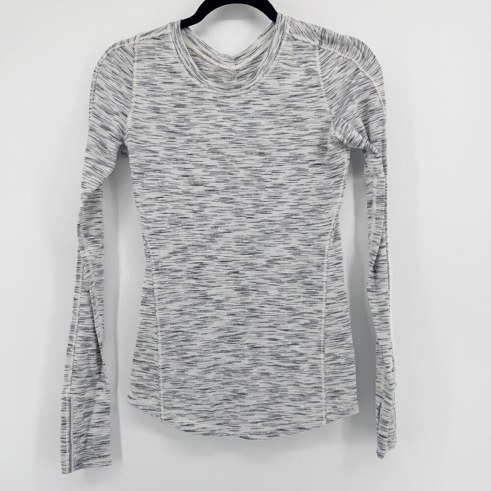 Lululemon Space Gray Long-Sleeve Crew Neck Shirt